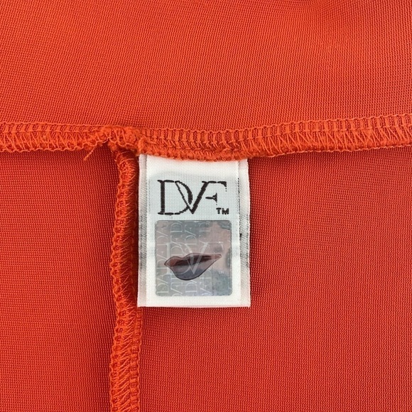 Diane Von Furstenberg DVF Reona Two Tangerine Sheath Dress Size 6 - Picture 9 of 14